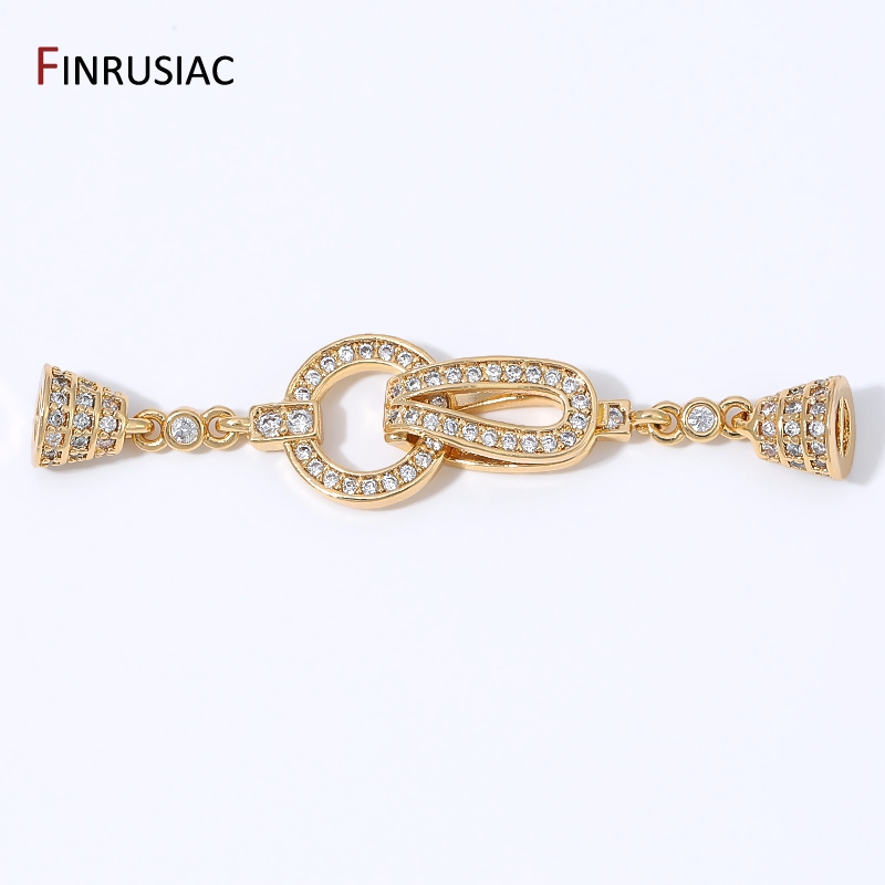 Pearl Necklace - Złoty (18K) pozłacany mosiądz z cyrkoniami