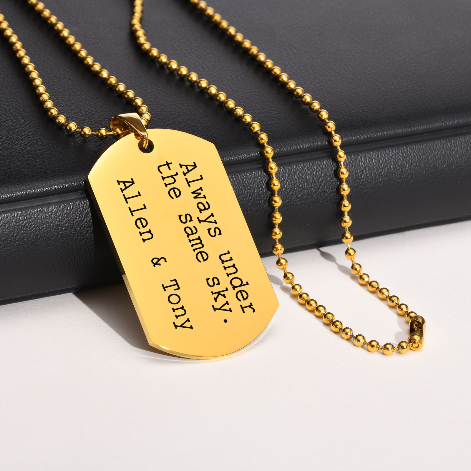 Mprainbow spersonalizowane gra – Mens Dog Tag Necklace recenzja i cena