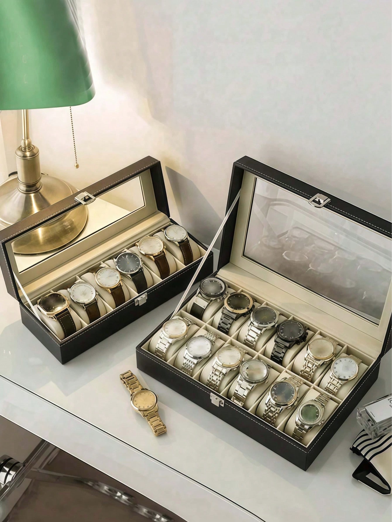 Skórzane pudełko na zegarki z  – Jewelry Watches Box recenzja i cena