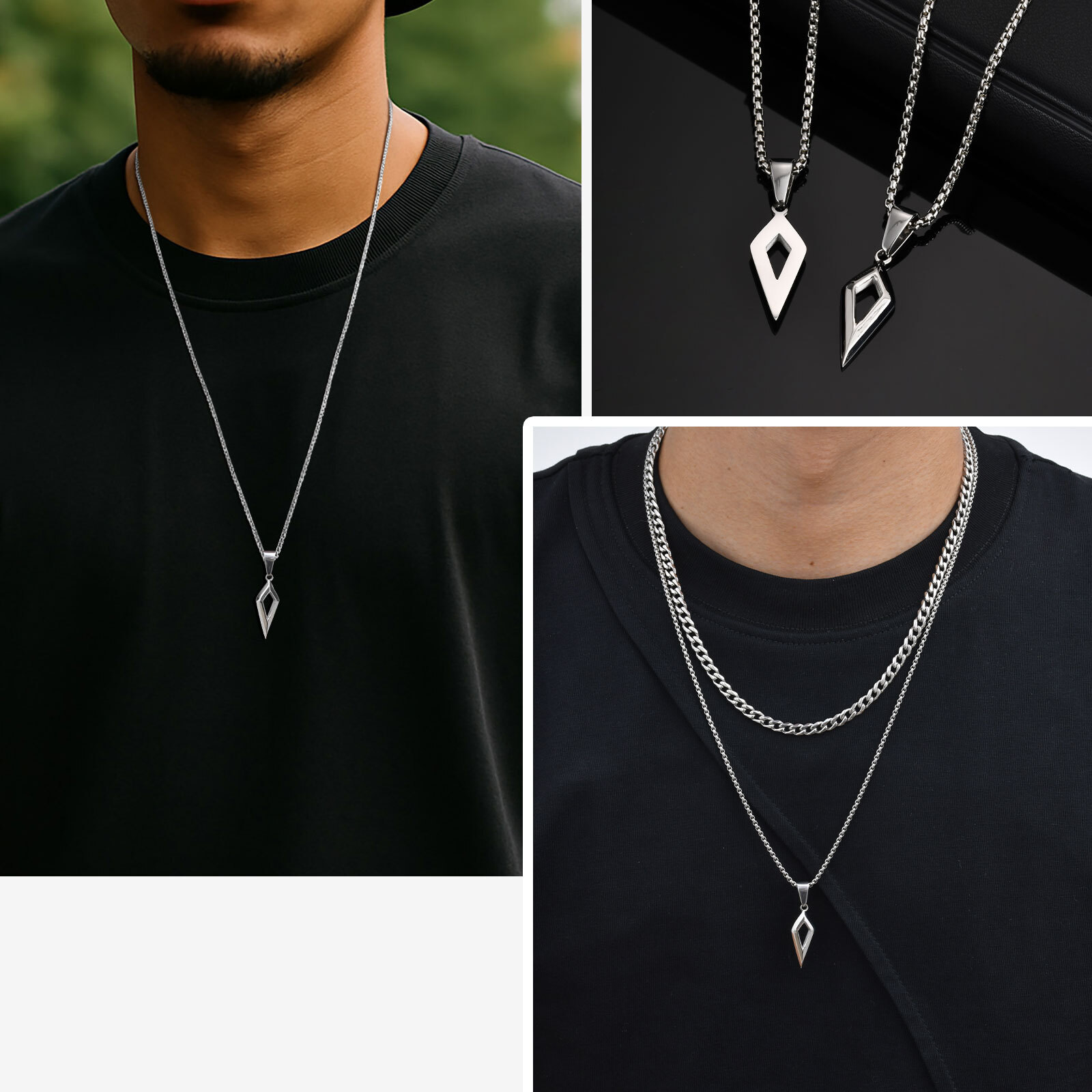 Vnox Naszyjniki z pionowym prę – Mens Dog Tag Necklace recenzja i cena