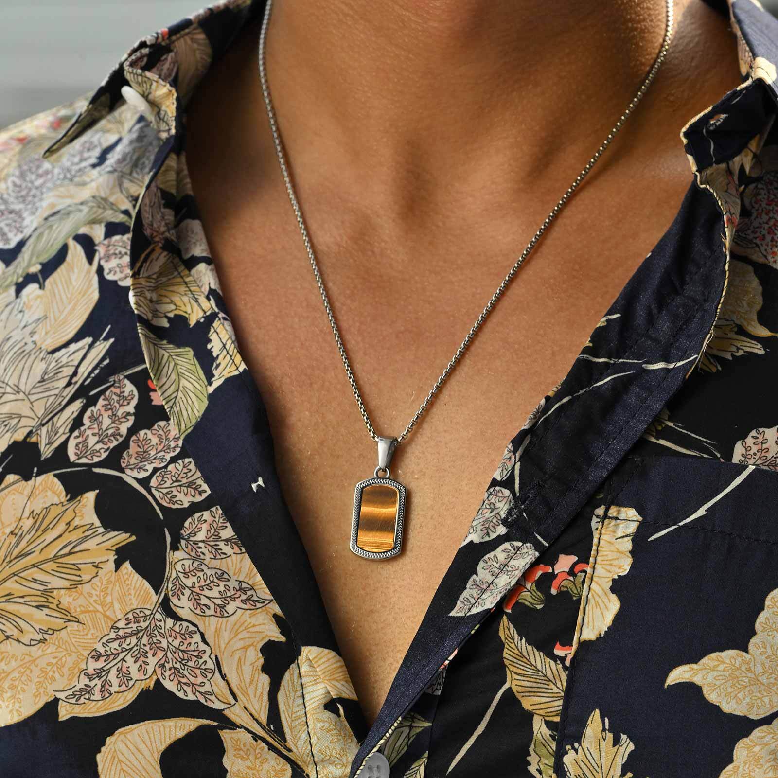 Naszyjnik męski Vnox ze stali  – Mens Dog Tag Necklace recenzja i cena